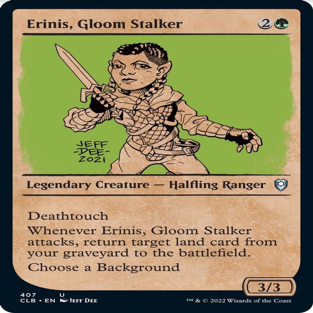Erinis, Gloom Stalker (Showcase) | 407 | Commander Legends: Battle for Baldur’s Gate