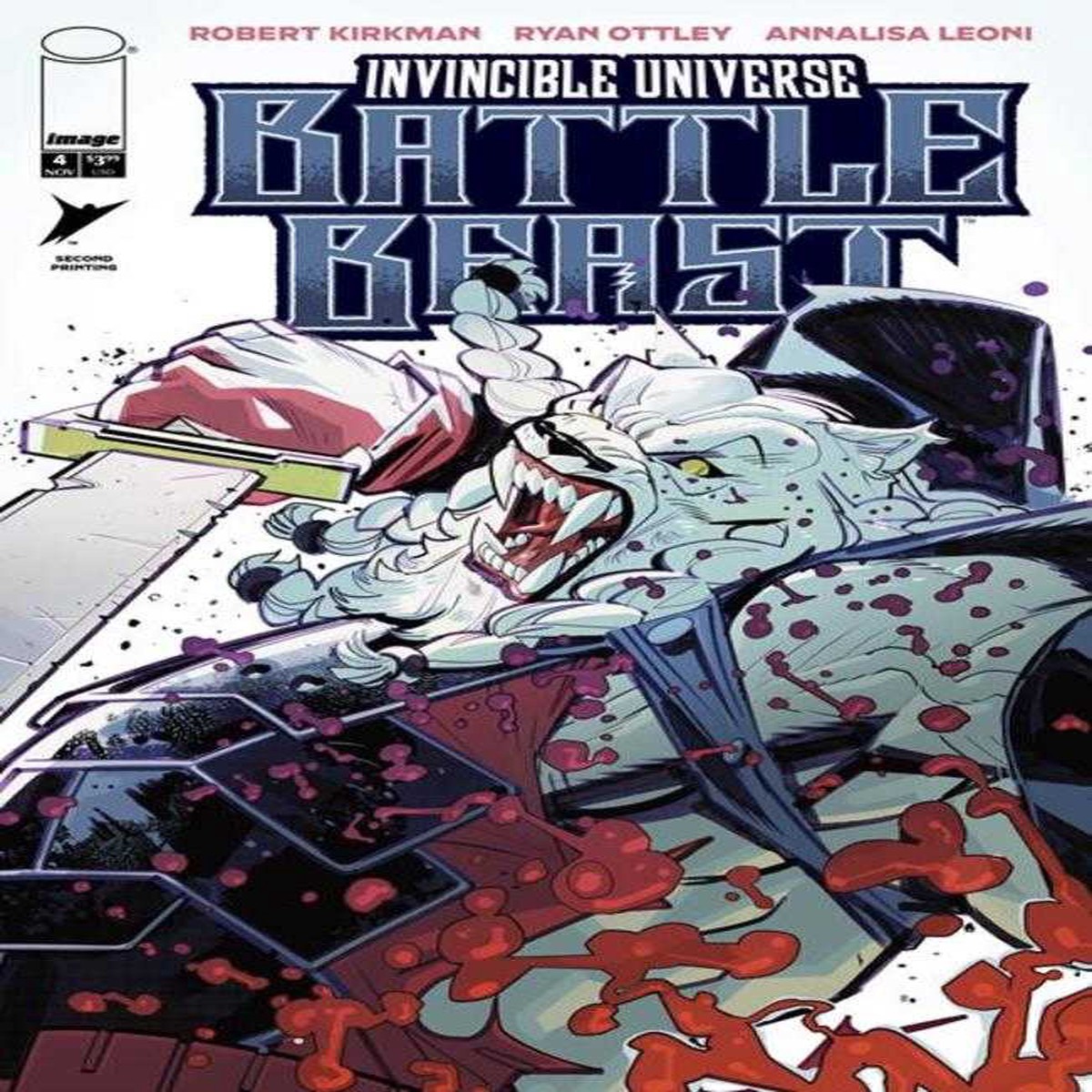 Invincible Universe Battle Beast #4 2 Nd Printing Cover B Jason Howard Sword Variant
