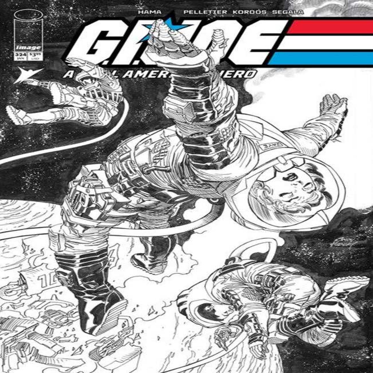 G.I. Joe A Real American Hero #324 Cover B Andy Kubert Black & White Variant