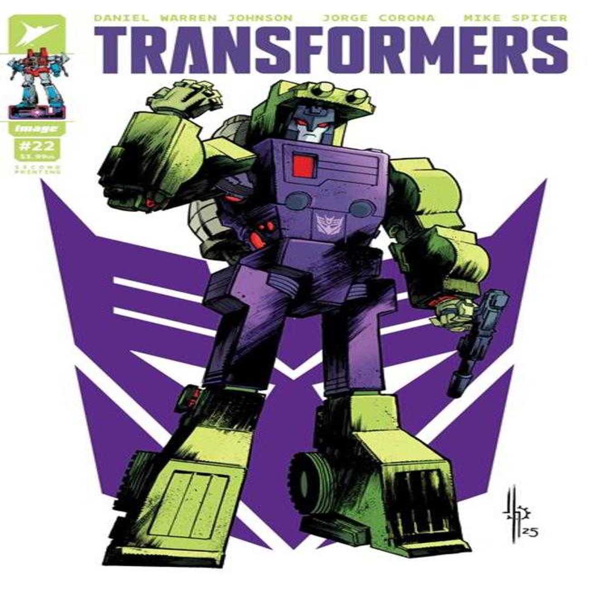 Transformers #22 2 Nd Printing Cover A Jason Howard Decepticon Cover