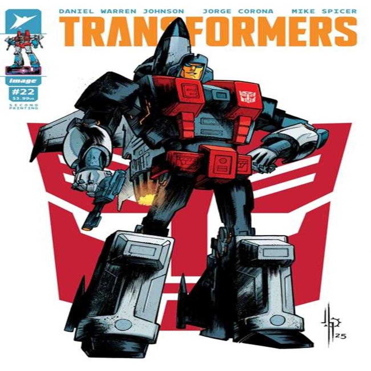 Transformers #22 2 Nd Printing Cover B Jason Howard Autobot Variant