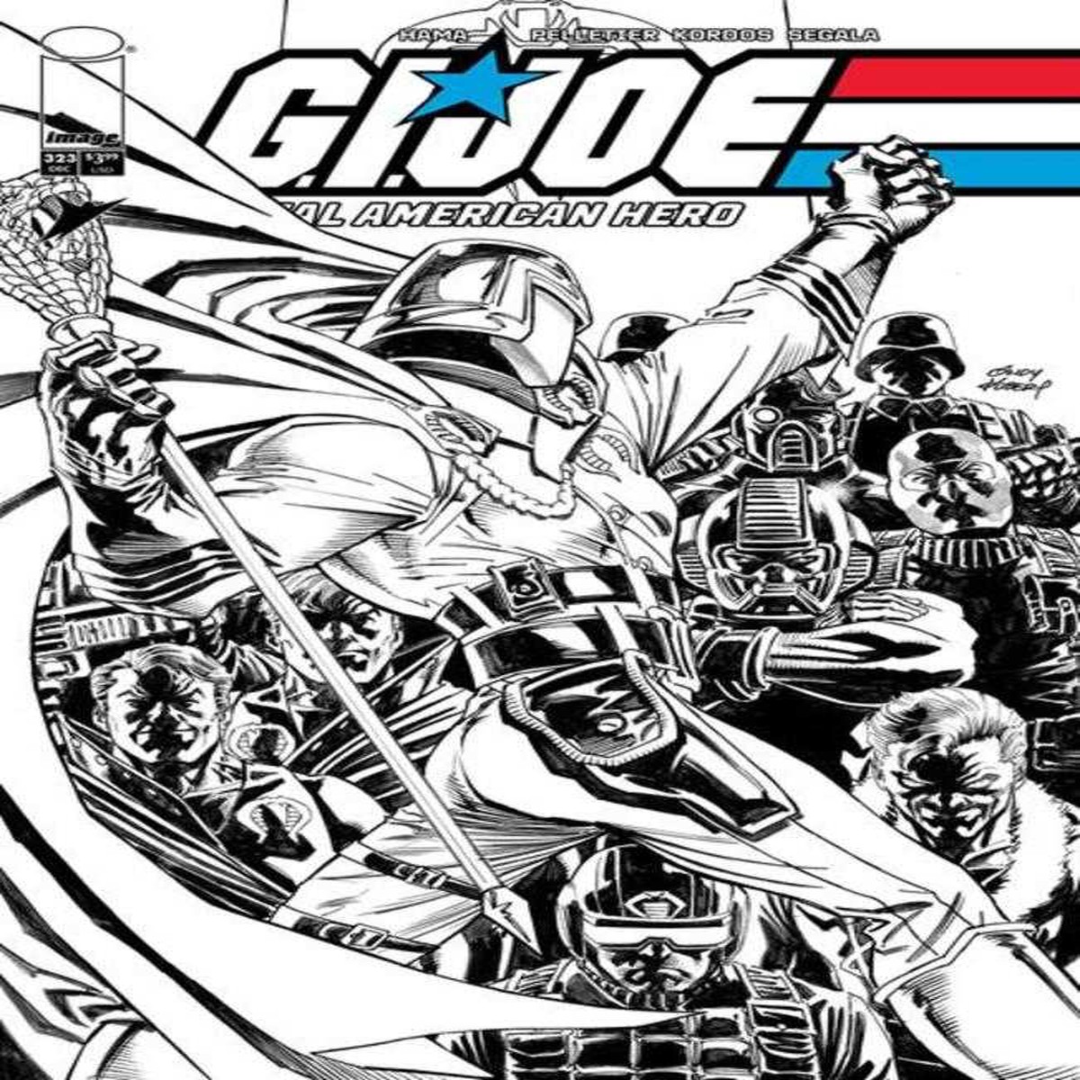 G.I. Joe A Real American Hero #323 Cover B Andy Kubert Black & White Variant