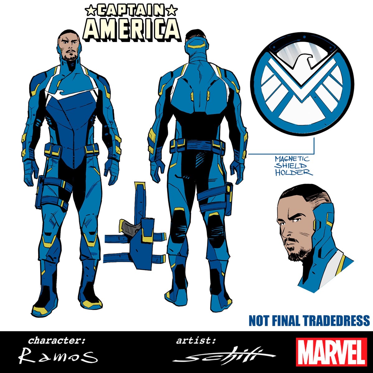 Captain America #6 Valerio Schiti Design 1:10