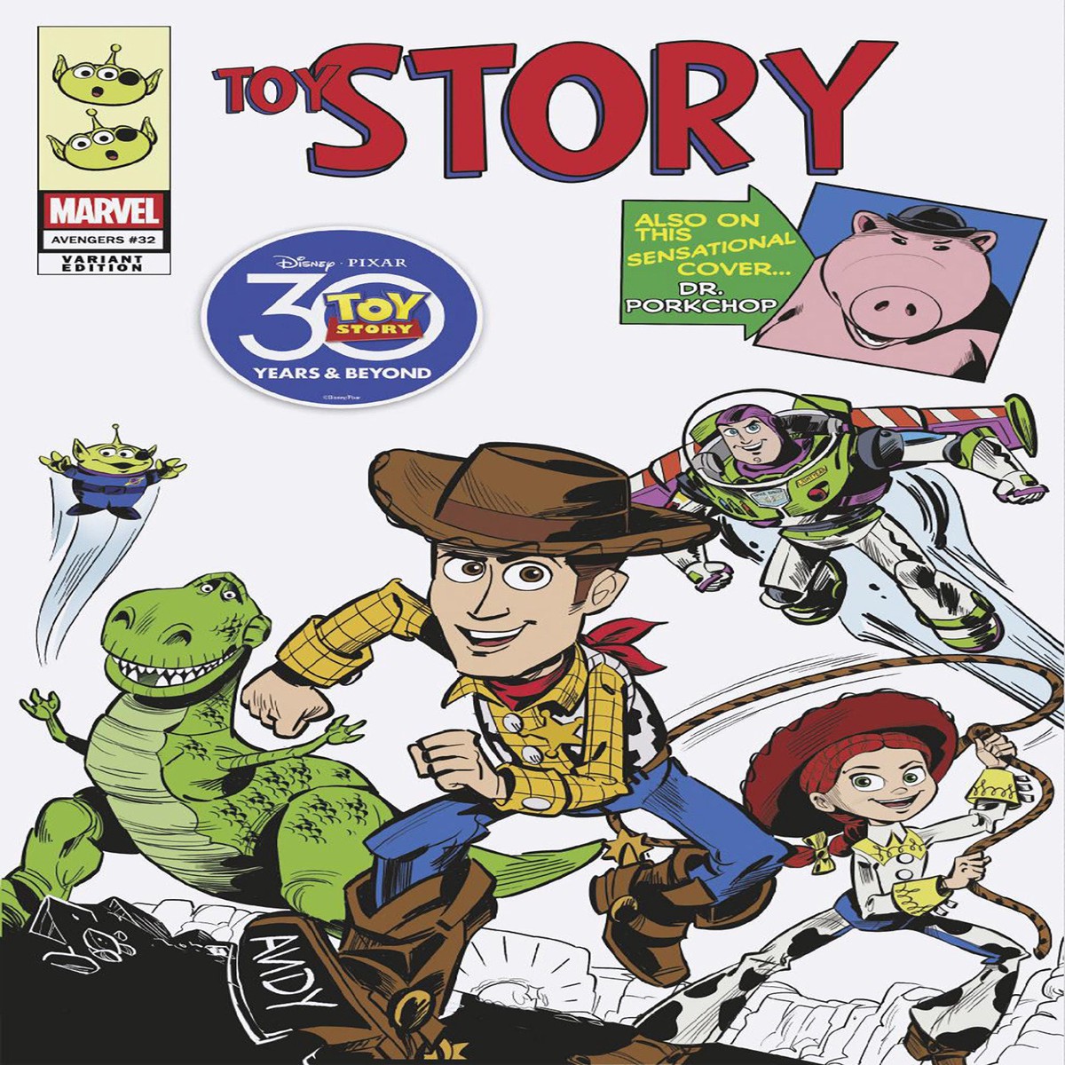 Avengers #32 Marco Forcelloni Pixar Toy Story Homage Variant