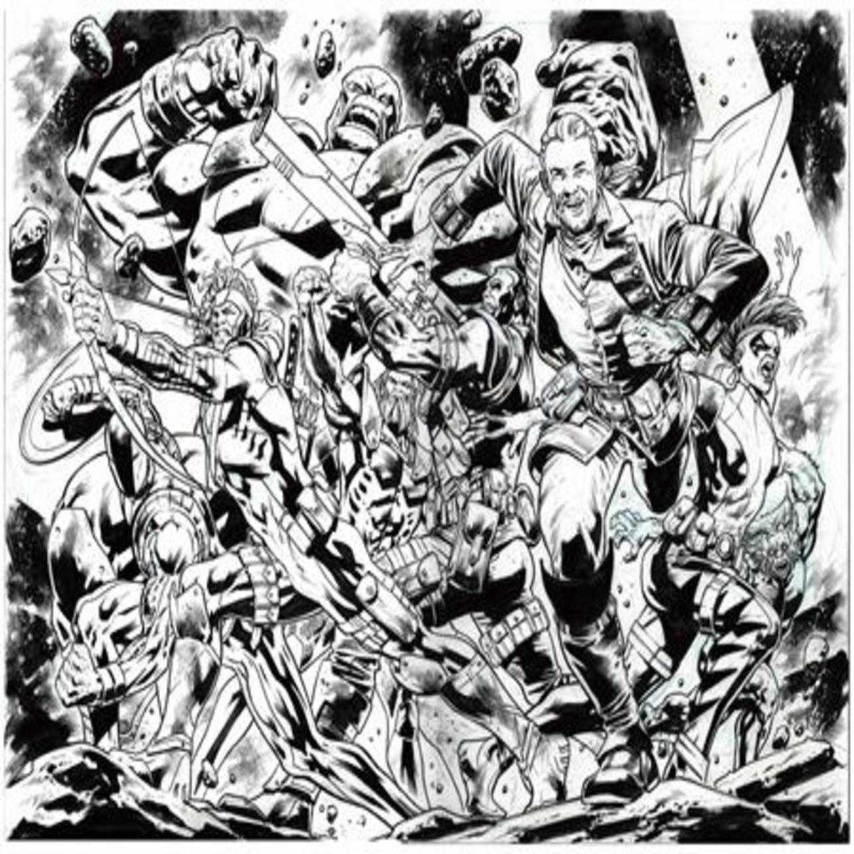 Redcoat #15 Cover E Bryan Hitch Youngblood Team Up Bw Virgin Wraparound Variant