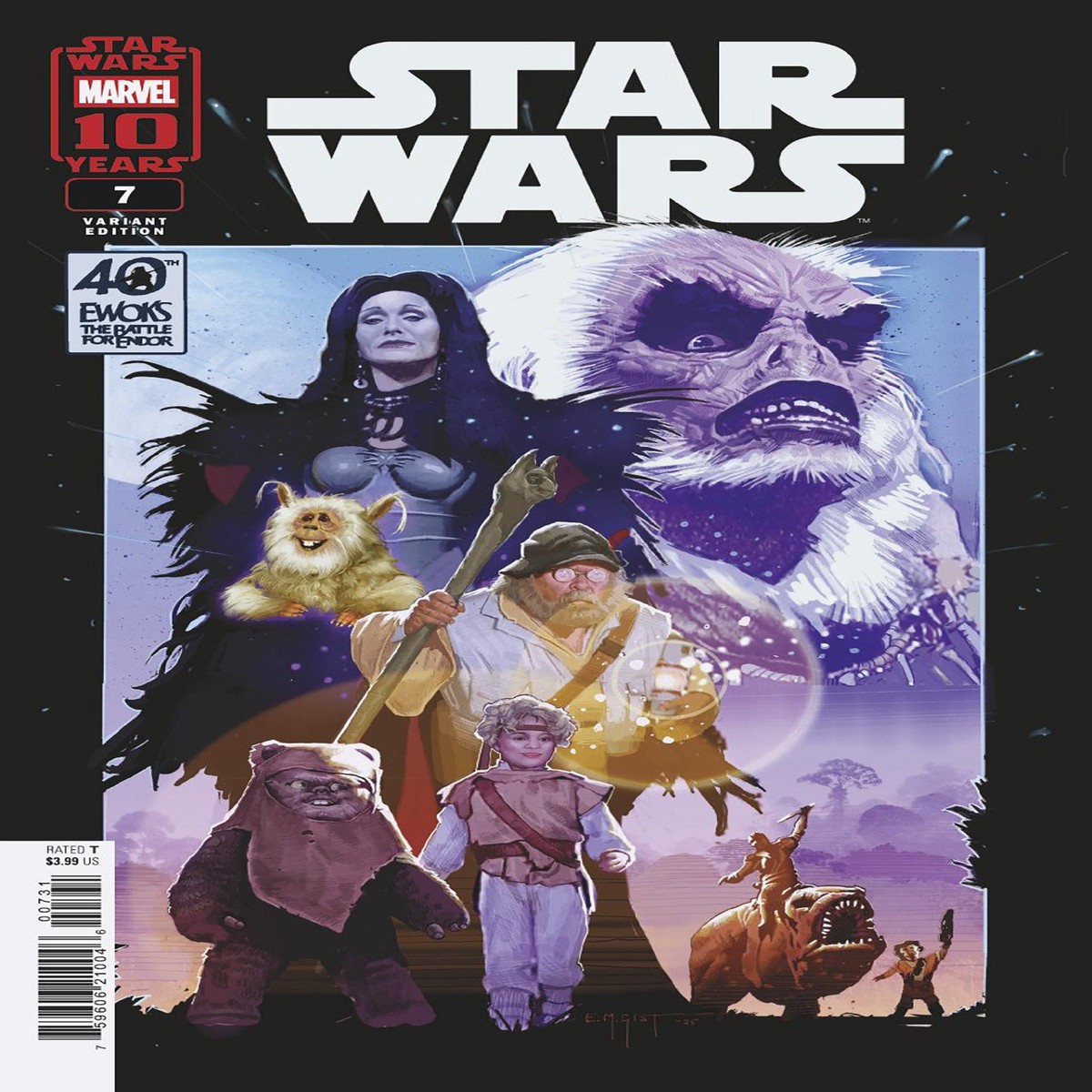 Star Wars #7 E.M. Gist Battle For Endor 40 Th Anniversary Variant