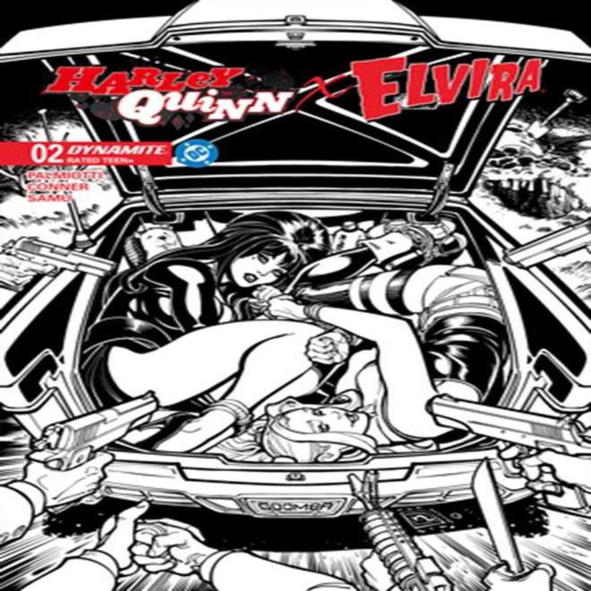 Harley Quinn X Elvira #2 Cover M Chad Hardin 1:10