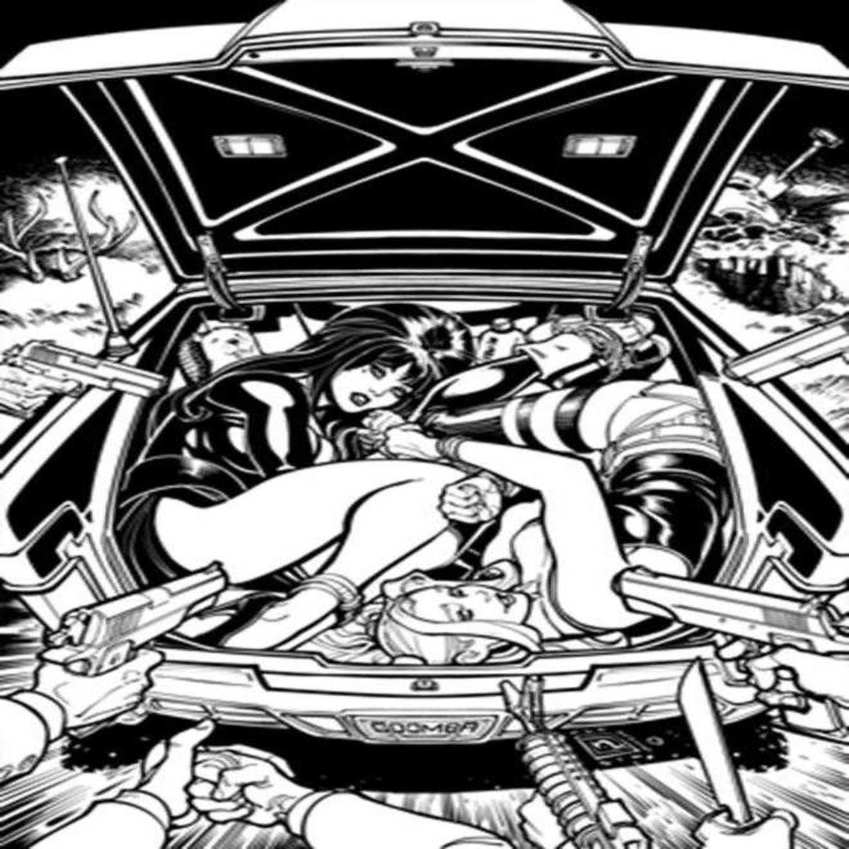 Harley Quinn X Elvira #2 Cover O Chad Hardin 1:15