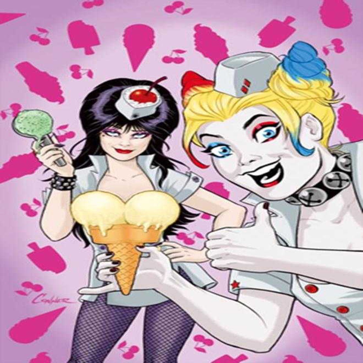 Harley Quinn X Elvira #2 Cover P Conner Foil 1:20