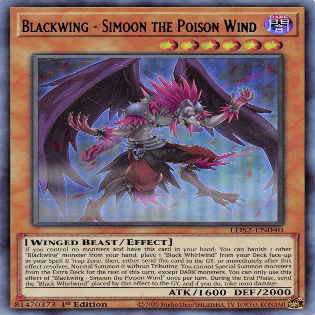 Blackwing - Simoon the Poison Wind (Purple) | LDS2-EN040
