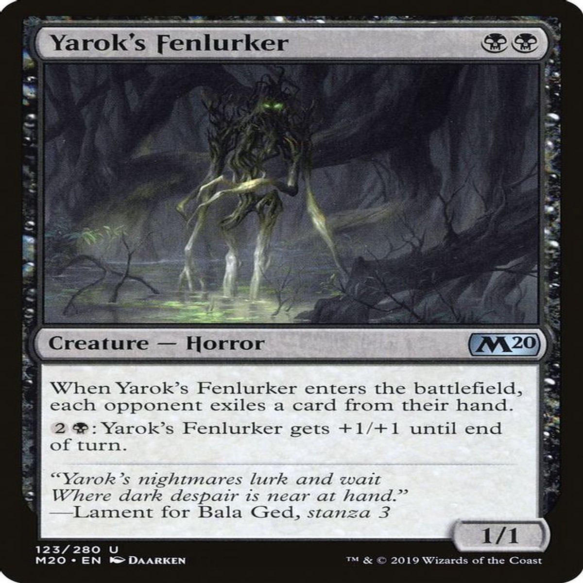Yarok's Fenlurker | 123 | Core Set 2020