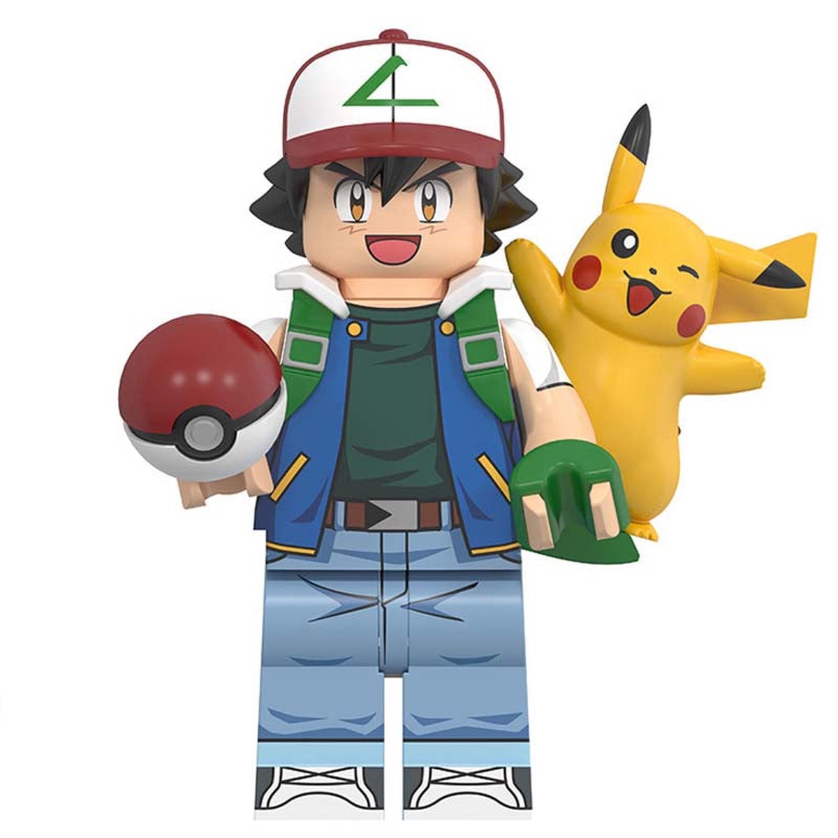 Ash Ketchum & Pikachu Pokmon Minifigures