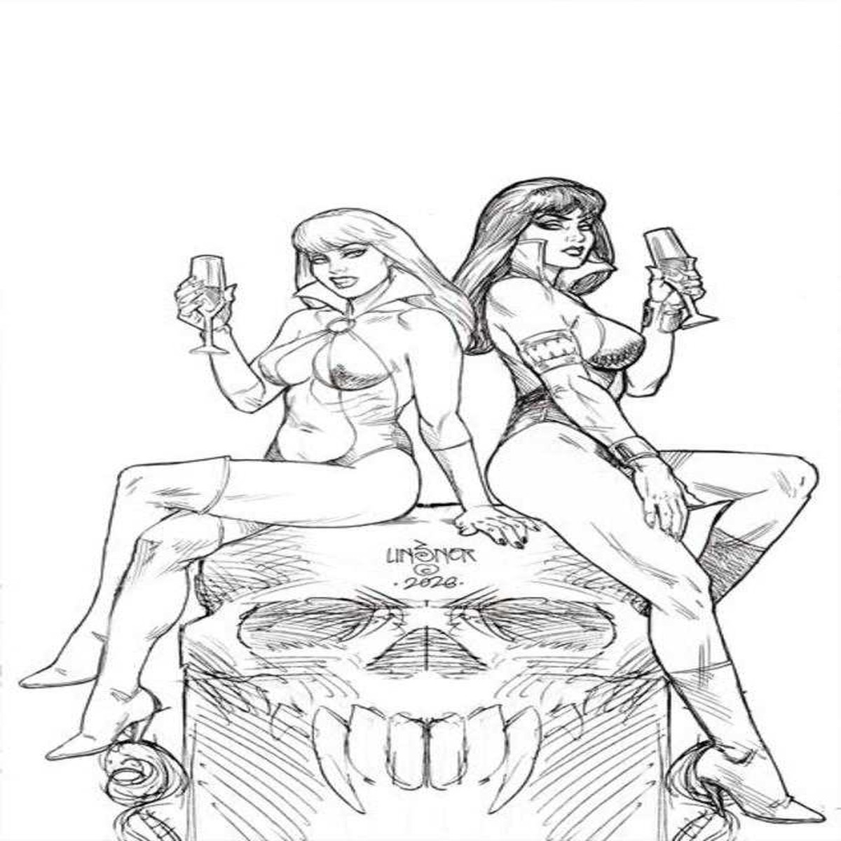Vampirella (2026) #5 1:10 Cvr P Joseph Michael Linsner Line Art Virgin Var