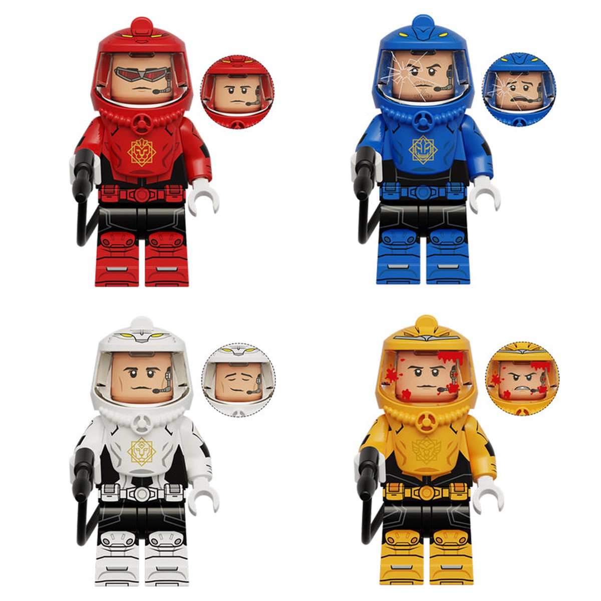 Resident Evil Hazmat Guys Horror Minifigure Set 4-Piece