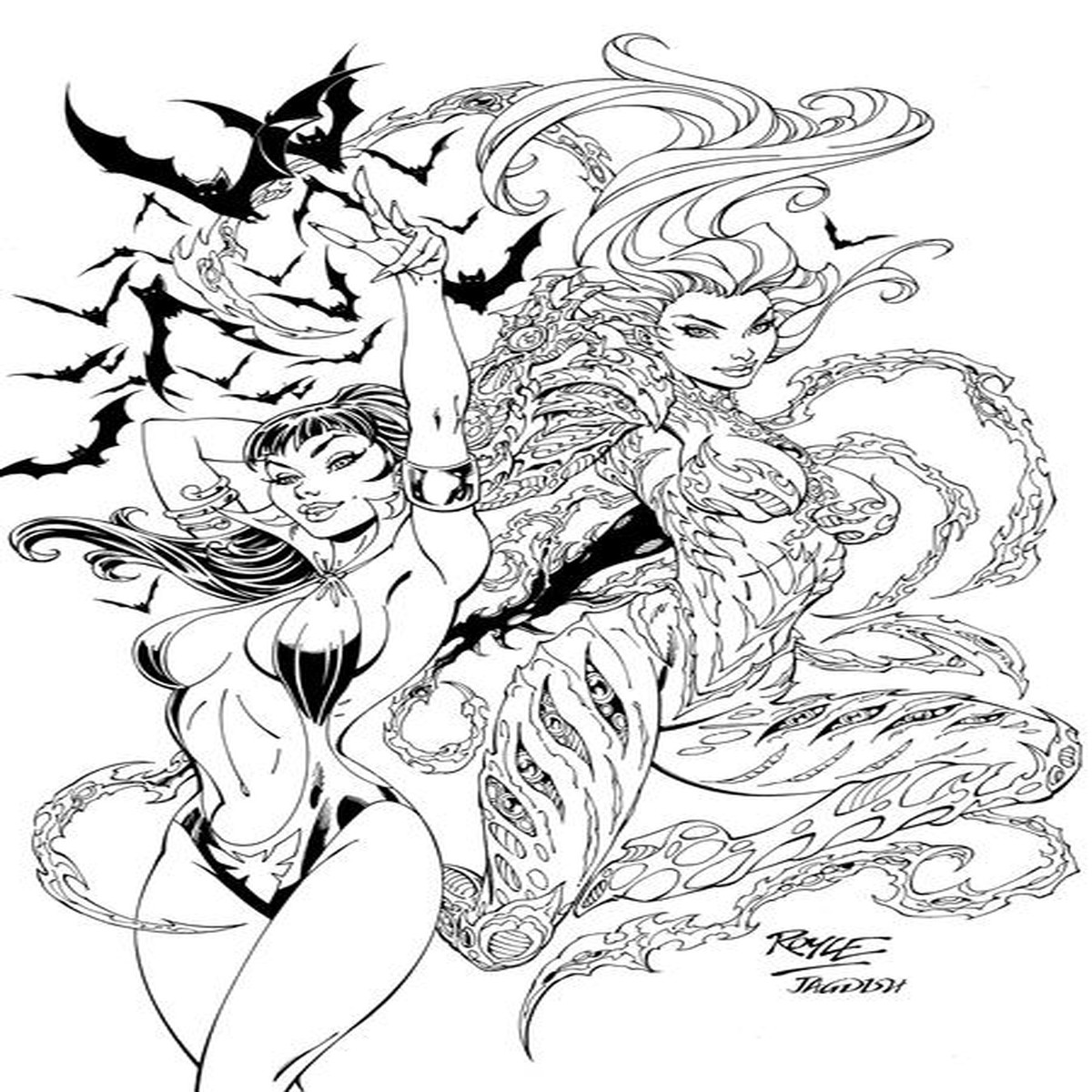 VAMPIRELLA X WITCHBLADE SPECIAL #1 (ONE SHOT) CVR R ROYLE 1:10 (9/30/26)