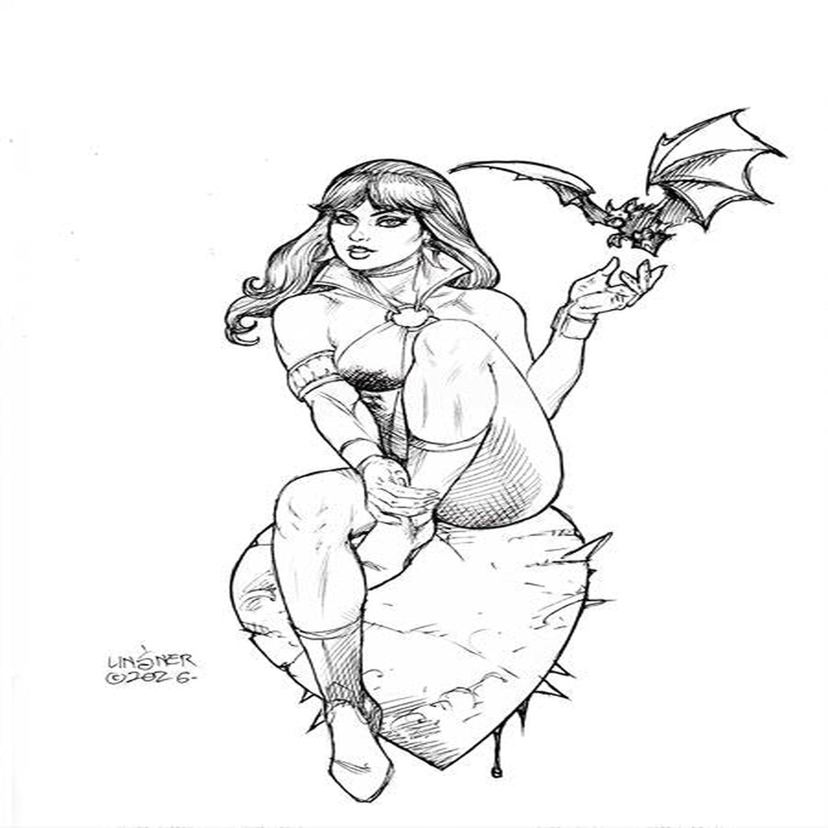 VAMPIRELLA #6 CVR N LINSNER LINE ART VIRGIN 1:10 (PRESALE 9/23/26)