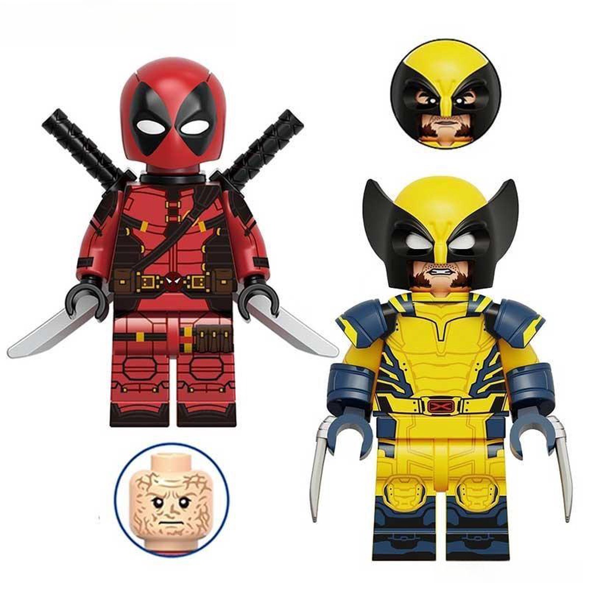 Deadpool & Wolverine Movie SET OF 2 MCU X-Men Minifigure Toy 3