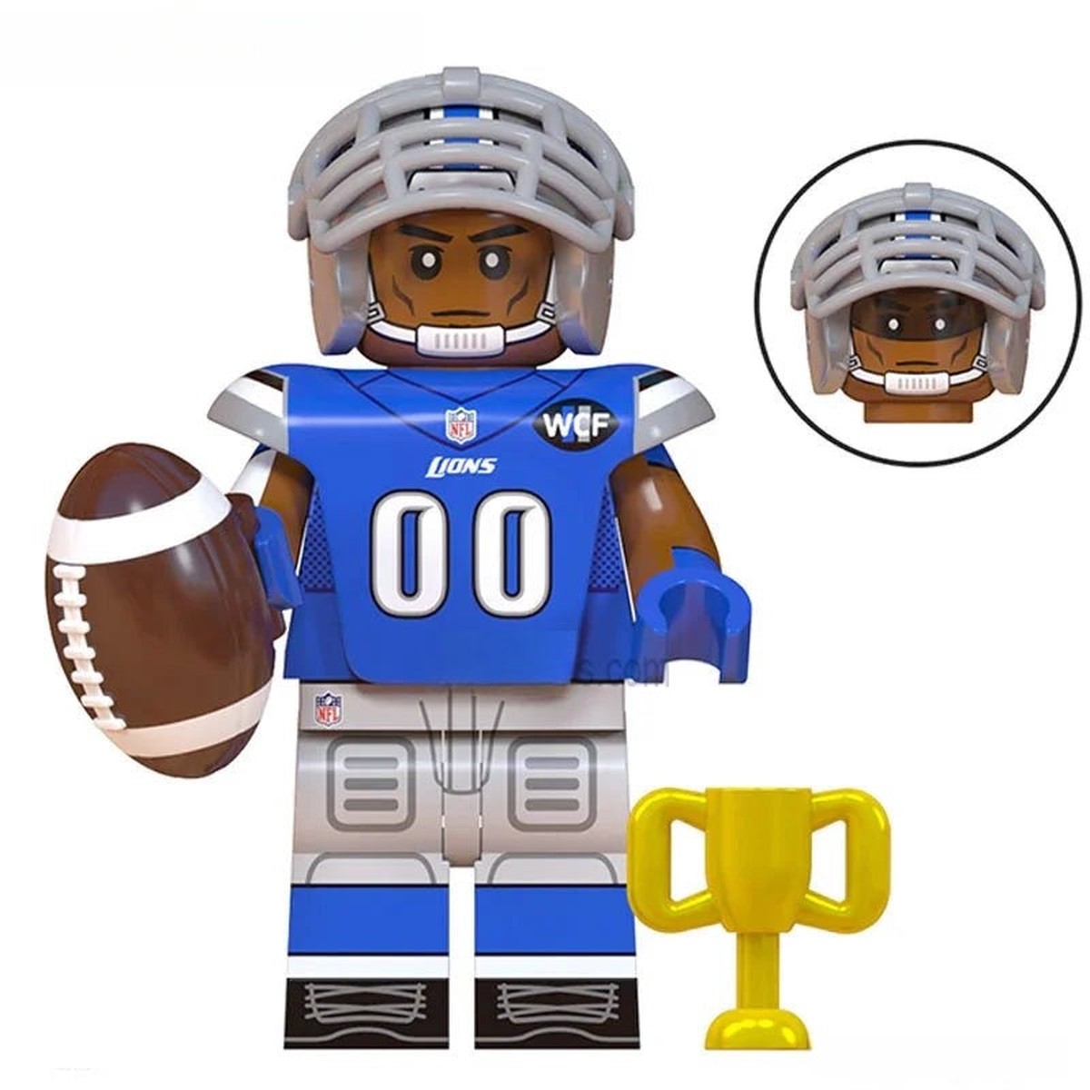Detroit Lions NFL Football Teams Minifigure Toy