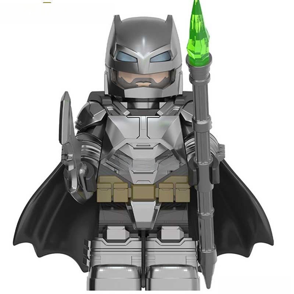 Armored Batman from Batman V Superman Minifigure Toy Silver 12