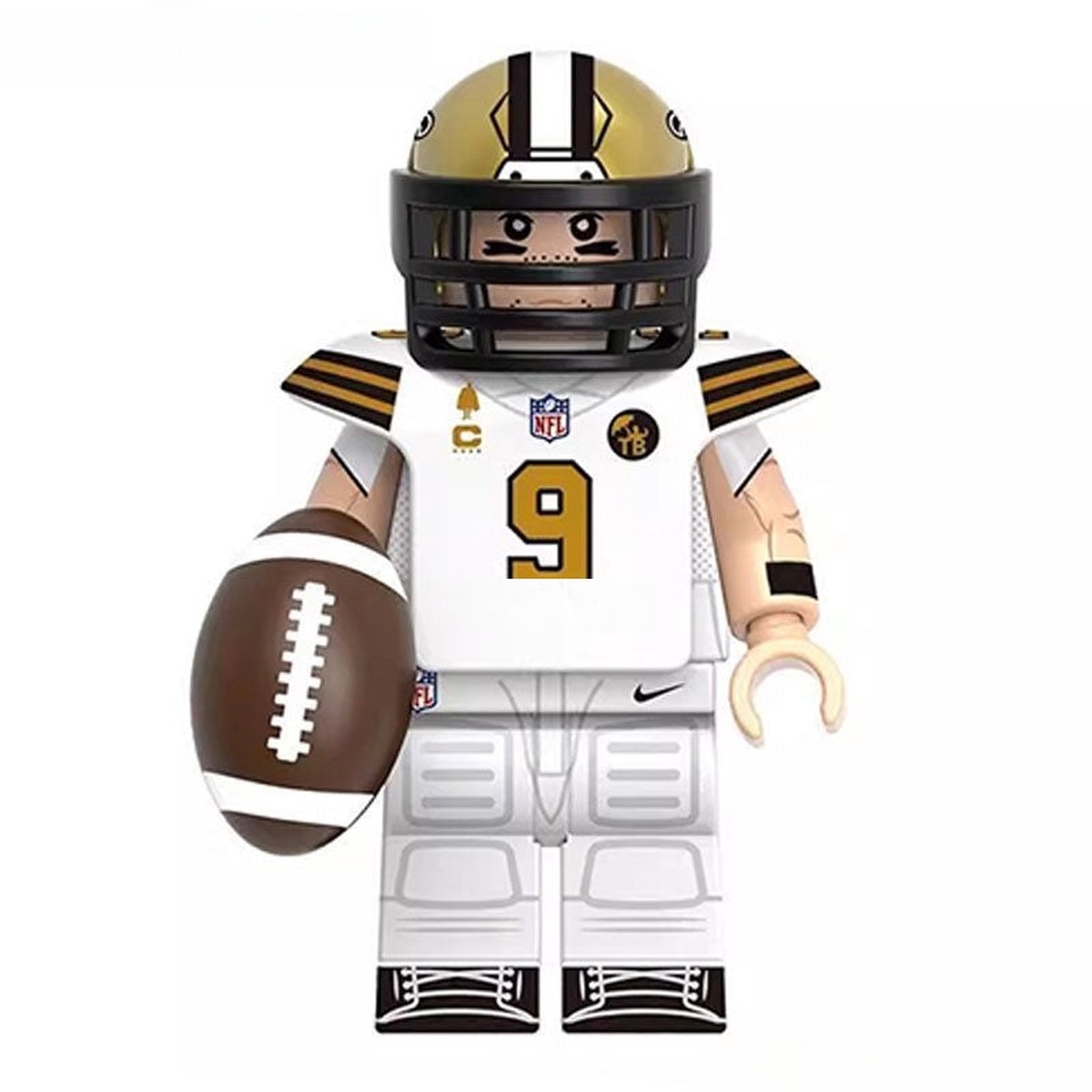 Drew Brees NFL Football Legends Minifigure Custom sports Toys