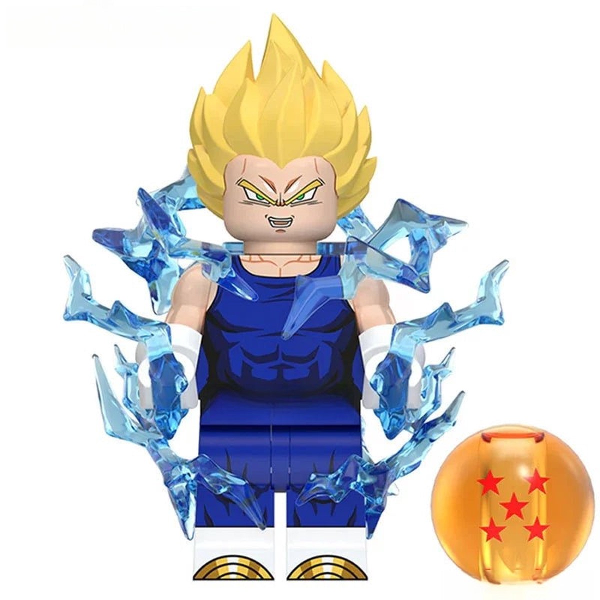 Vegeta Yellow Hair Dragon Ball Z Super Minifigure Best Custom Anime Toys 8