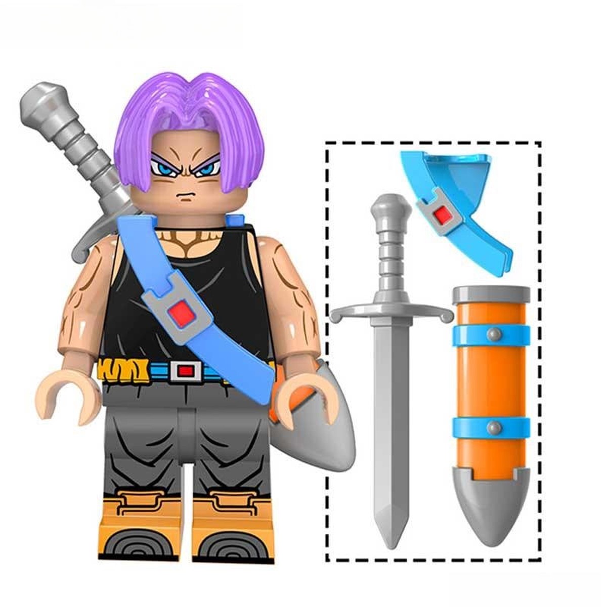 Trunks Dragon Ball Z Minifigure Custom Anime Toys 1