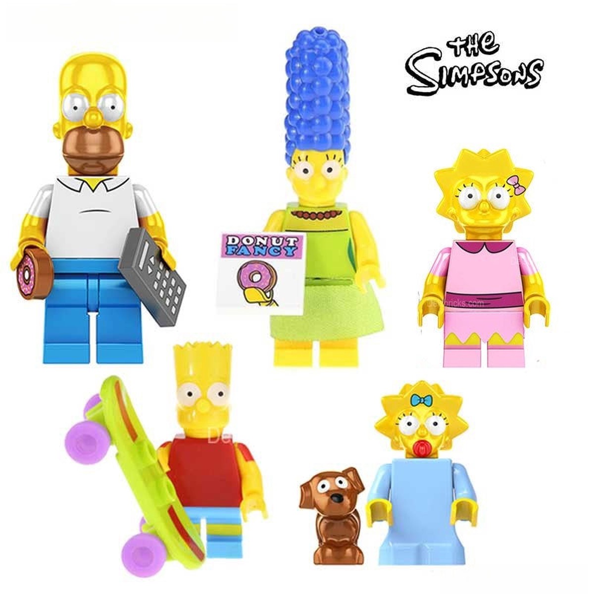 The Simpsons family of 5 Minifigure Toy 2
