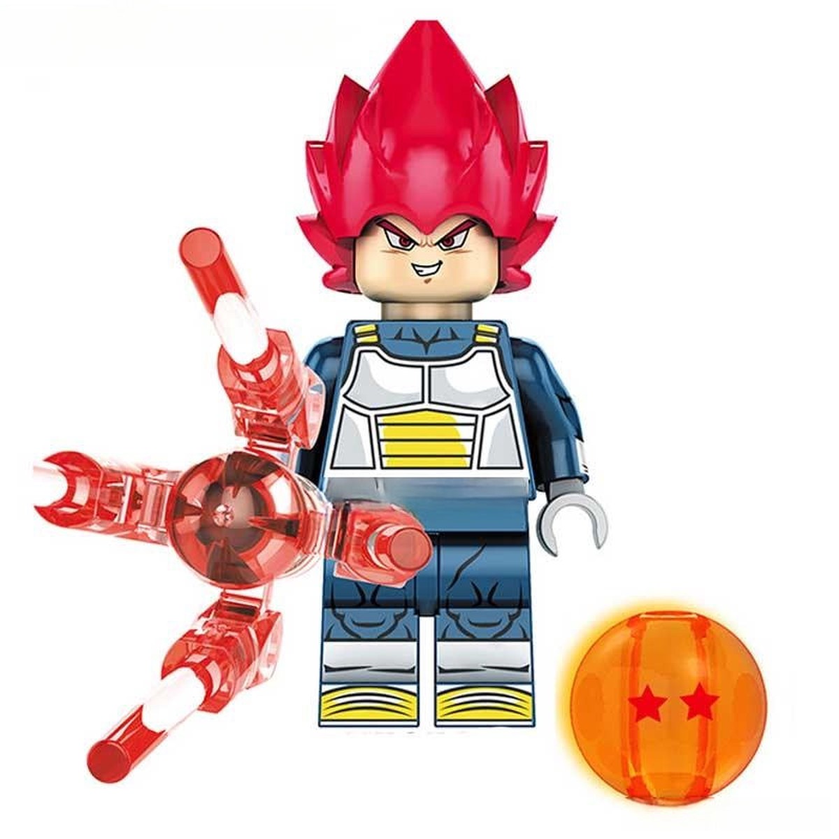 Vegeta Red Hair Dragon Ball Z Super Minifigure Best Custom Anime Toys 10