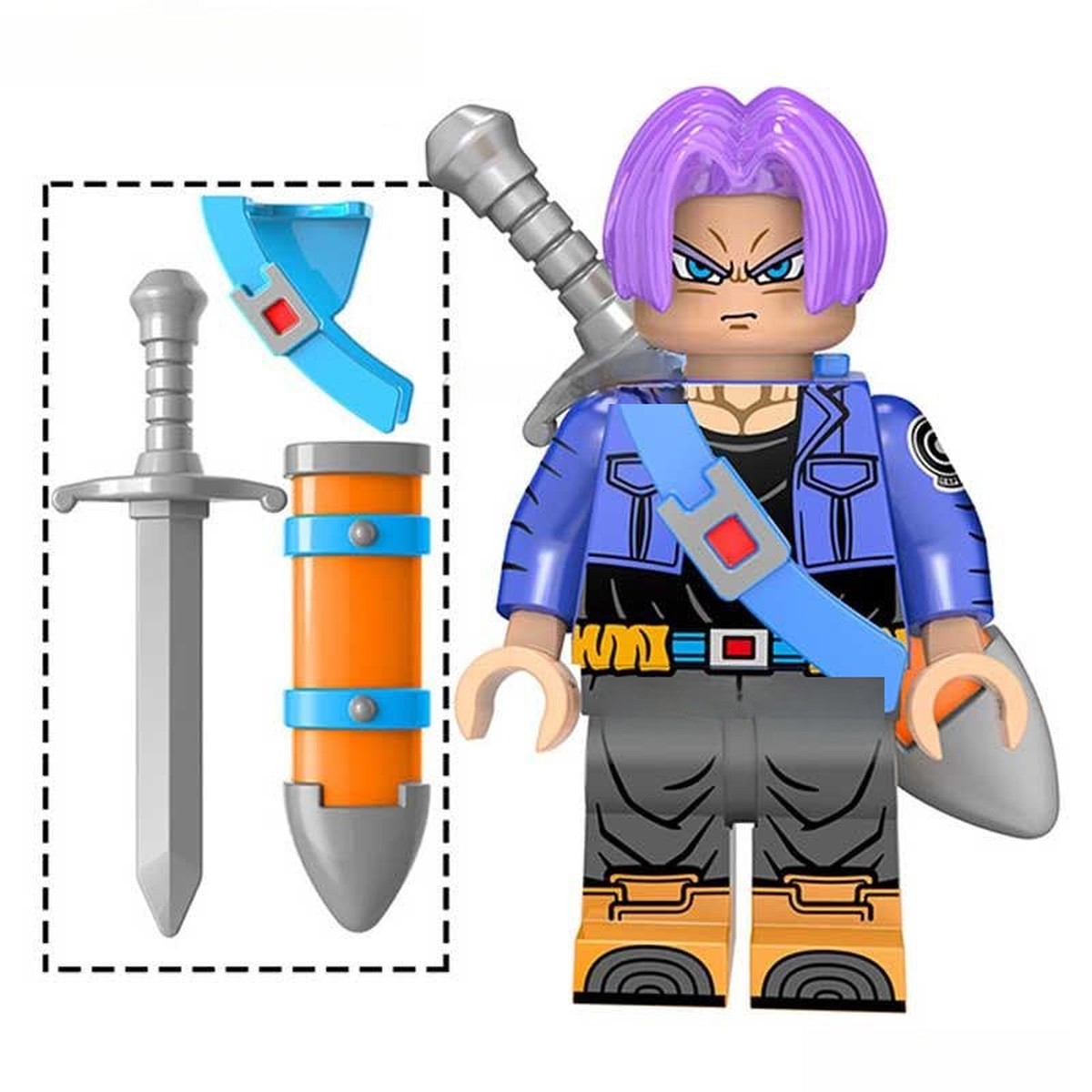 Trunks Dragon Ball Z Minifigure Custom Anime Toys 2