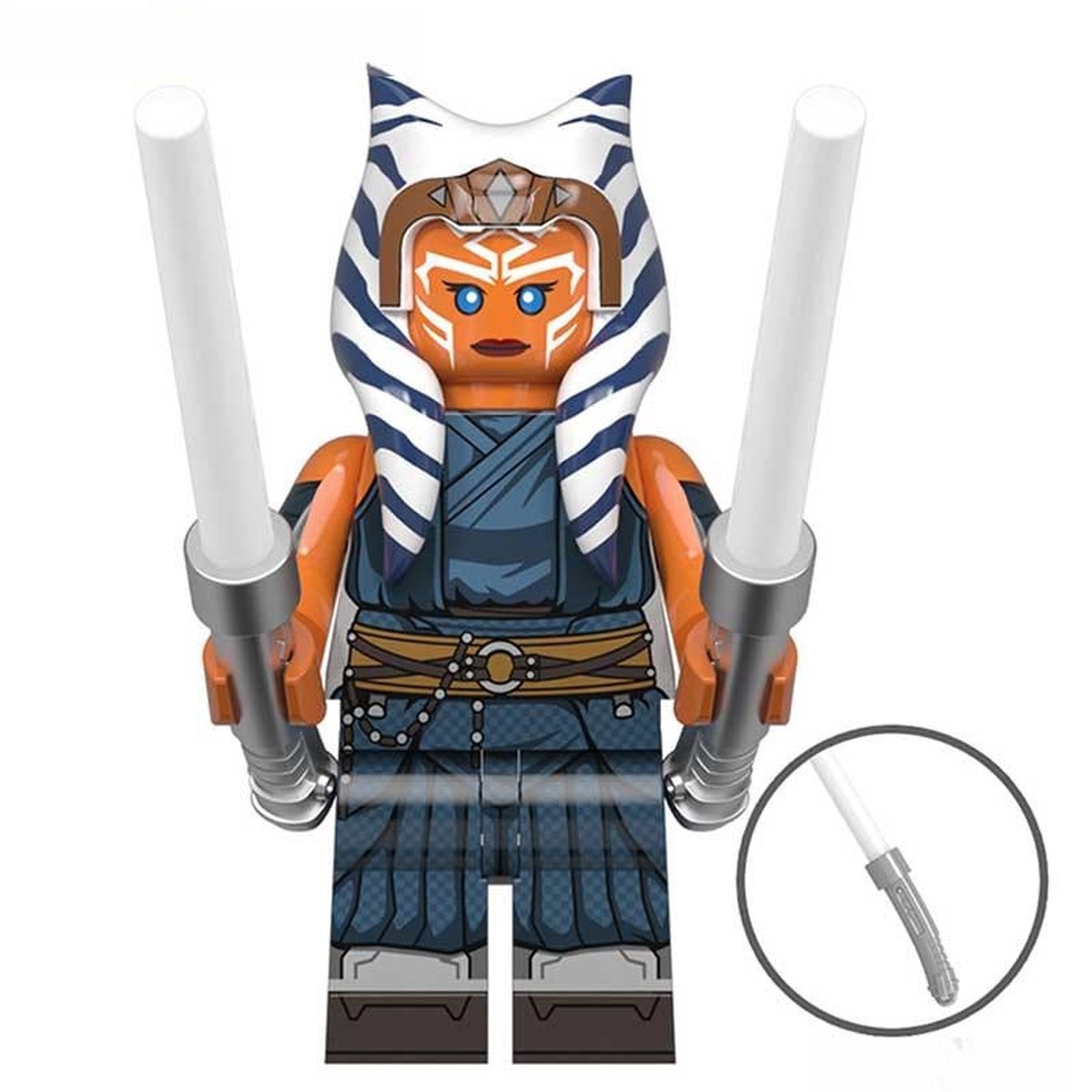 Ahsoka Tano from The Mandalorian Lego Star Wars Minifigures custom Toys 5
