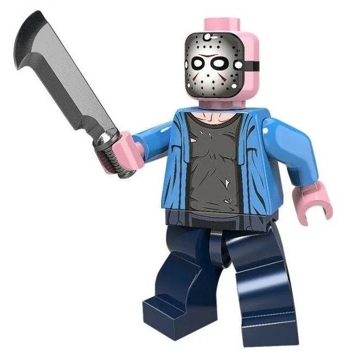 Jason Voorhees Friday The 13th Blue NES Minifigure Custom Horror Toys 5