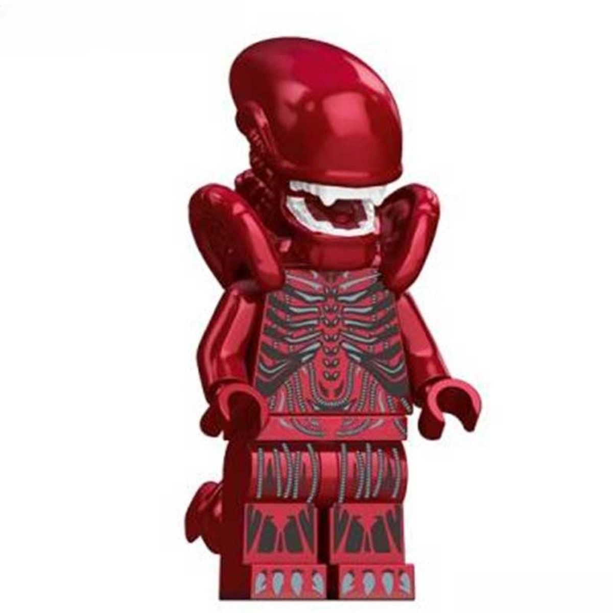 Alien Xenomorph Metallic Copper Pink & Red Minifigure