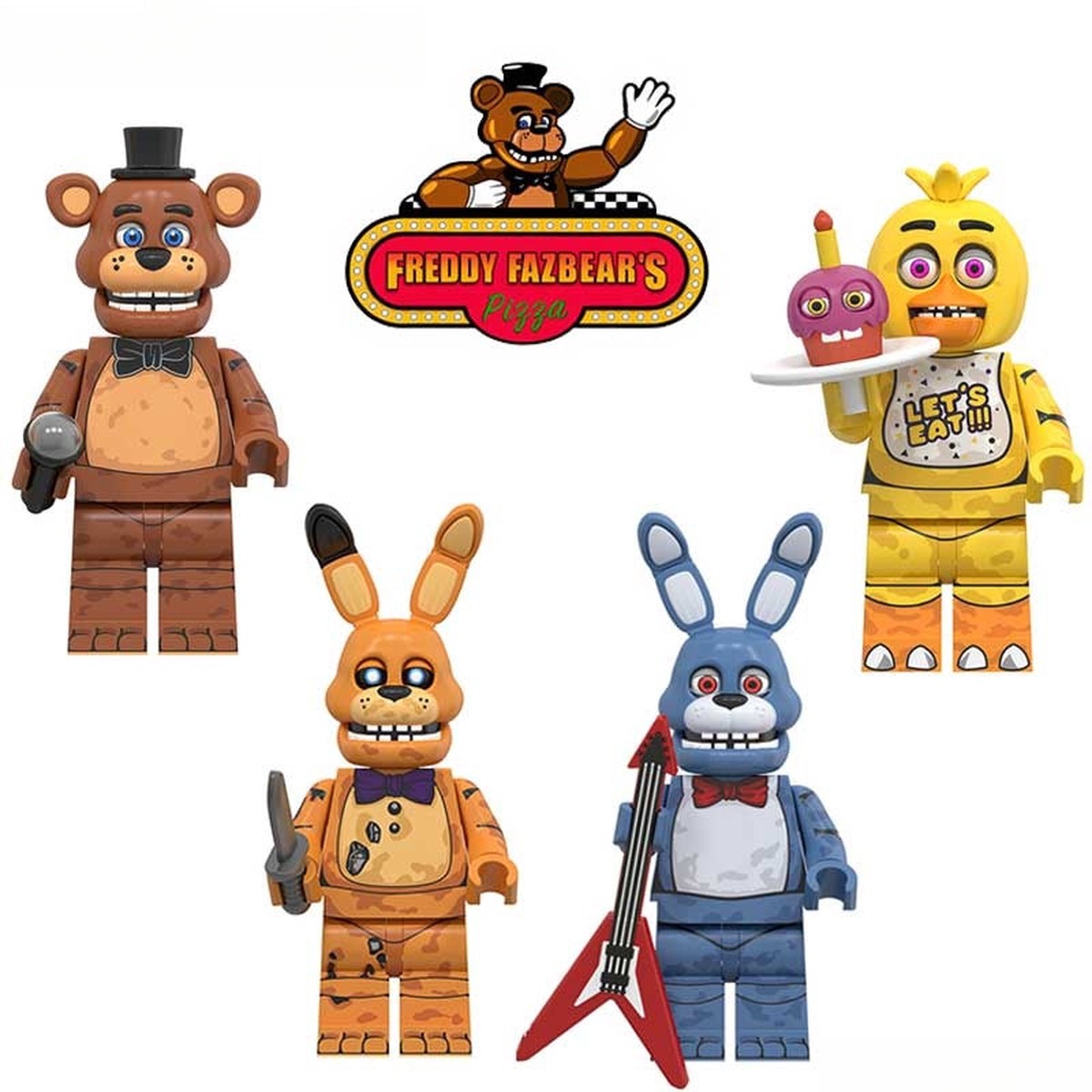 Five Nights At Freddys set of 4 Minifigure Toy 2