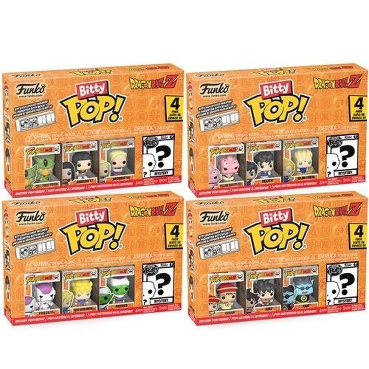 Funko Dragon Ball Z Bitty Pop! Mini-Figure 4-Pack - Select Set(s)