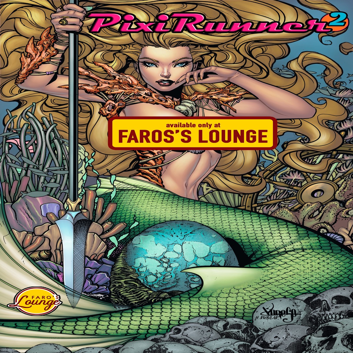 Pixi Runner #2 Cassiapea Neptune Mermaid | Mature Sci-Fi Comic | Faro's Lounge