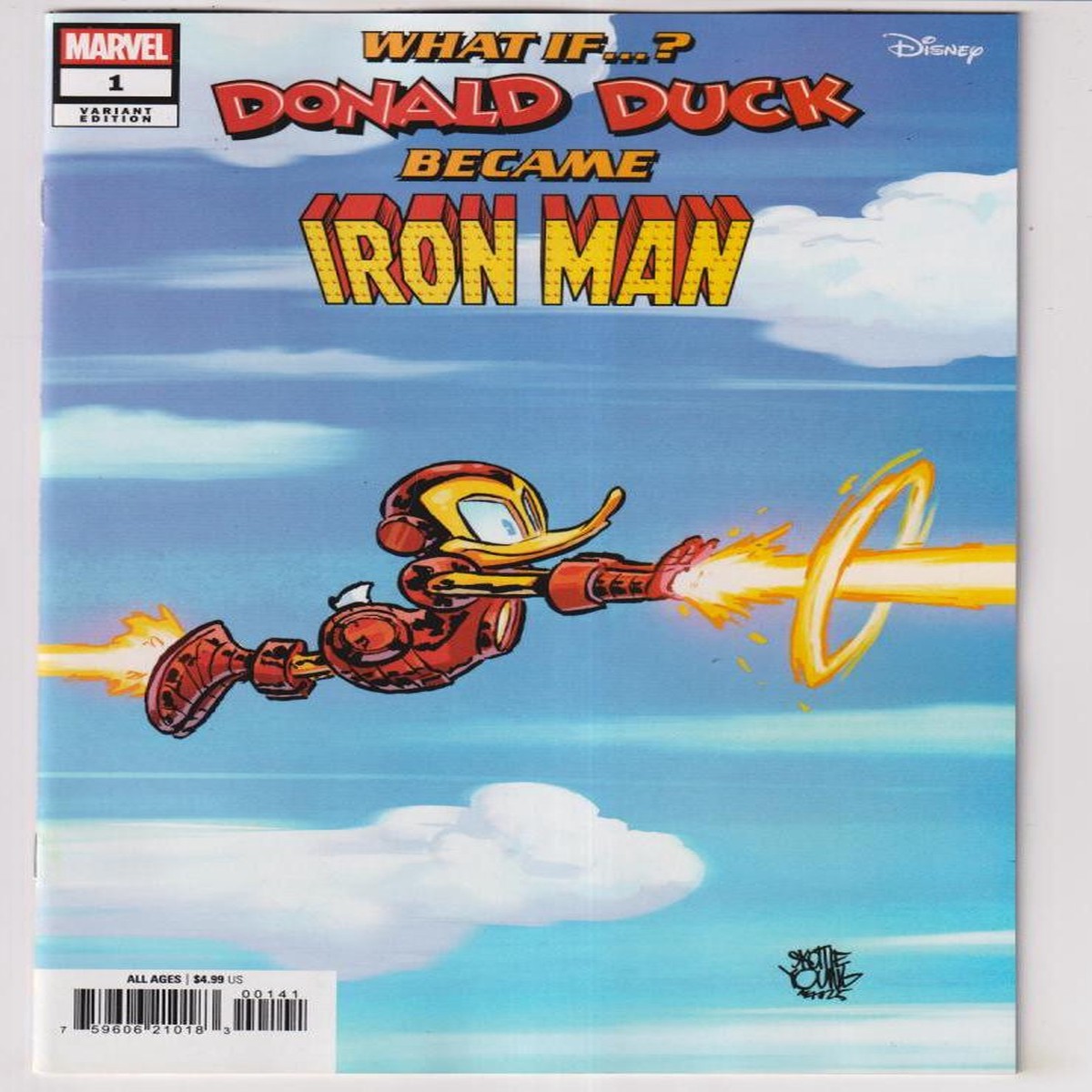 WHAT IF DONALD DUCK BECAME IRON MAN #1 YOUNG VAR (MARVEL 2025) "NEW UNREAD"