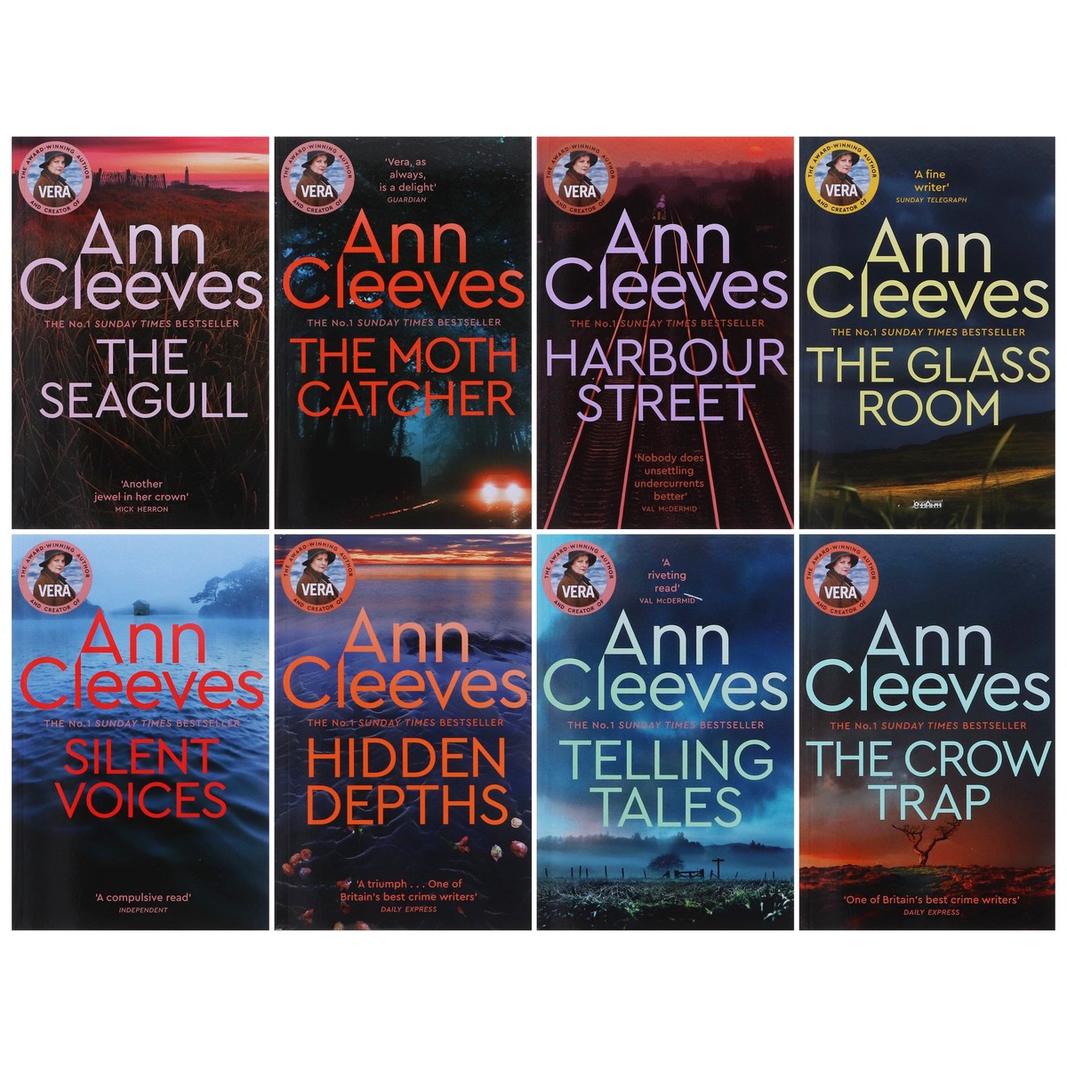 Damaged - Vera Stanhope by Ann Cleeves 8 Books Collection Set - Fiction - Paperback - T 33
