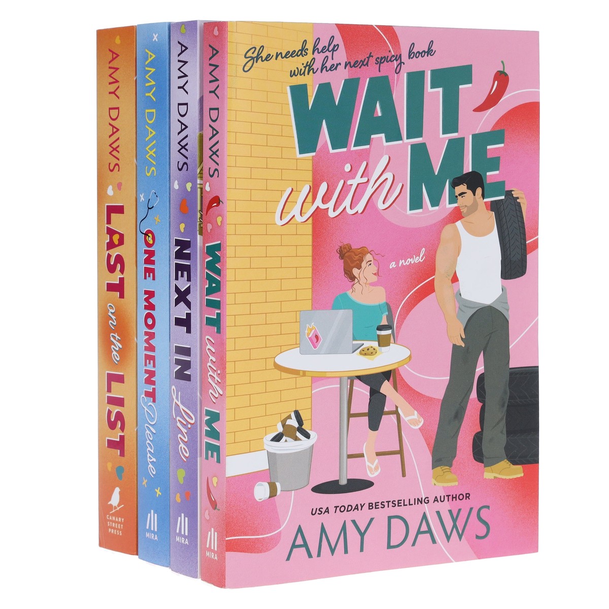 Wait With Me Series by Amy Daws 4 Book Sprayed Edges Collection Set - Fiction - Paperback