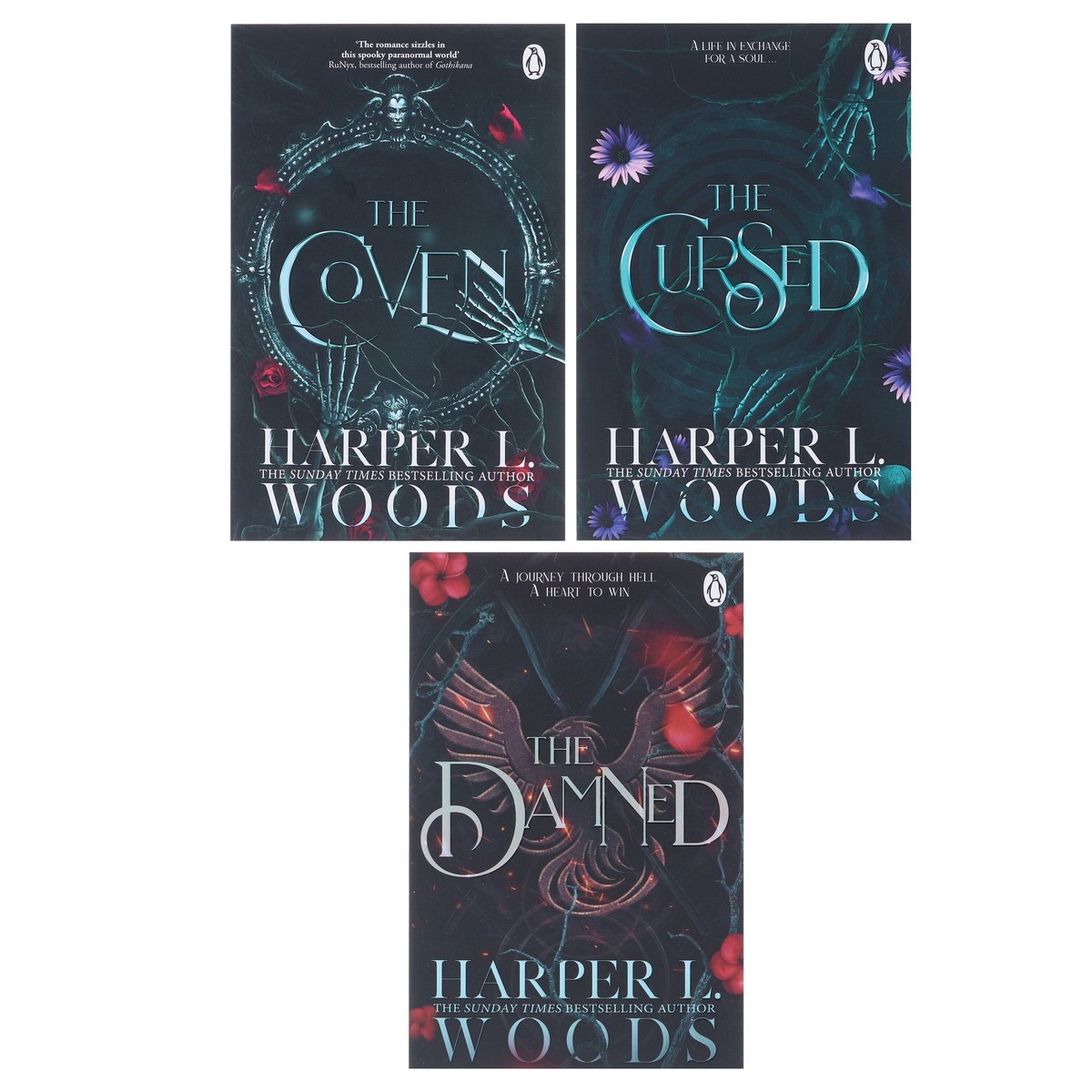 Coven of Bones Series by Harper L. Woods 3 Books Collection Set - Fiction - Paperback