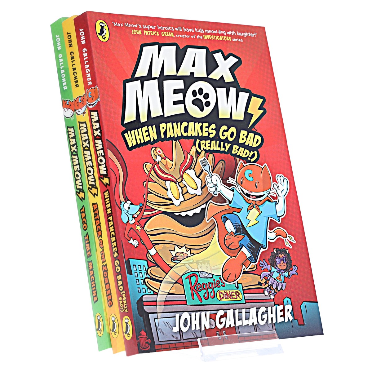 Max Meow Series (Book 4-6) by John Gallagher 3 Graphic Novels Collection Set - Ages 5-10 - Paperback
