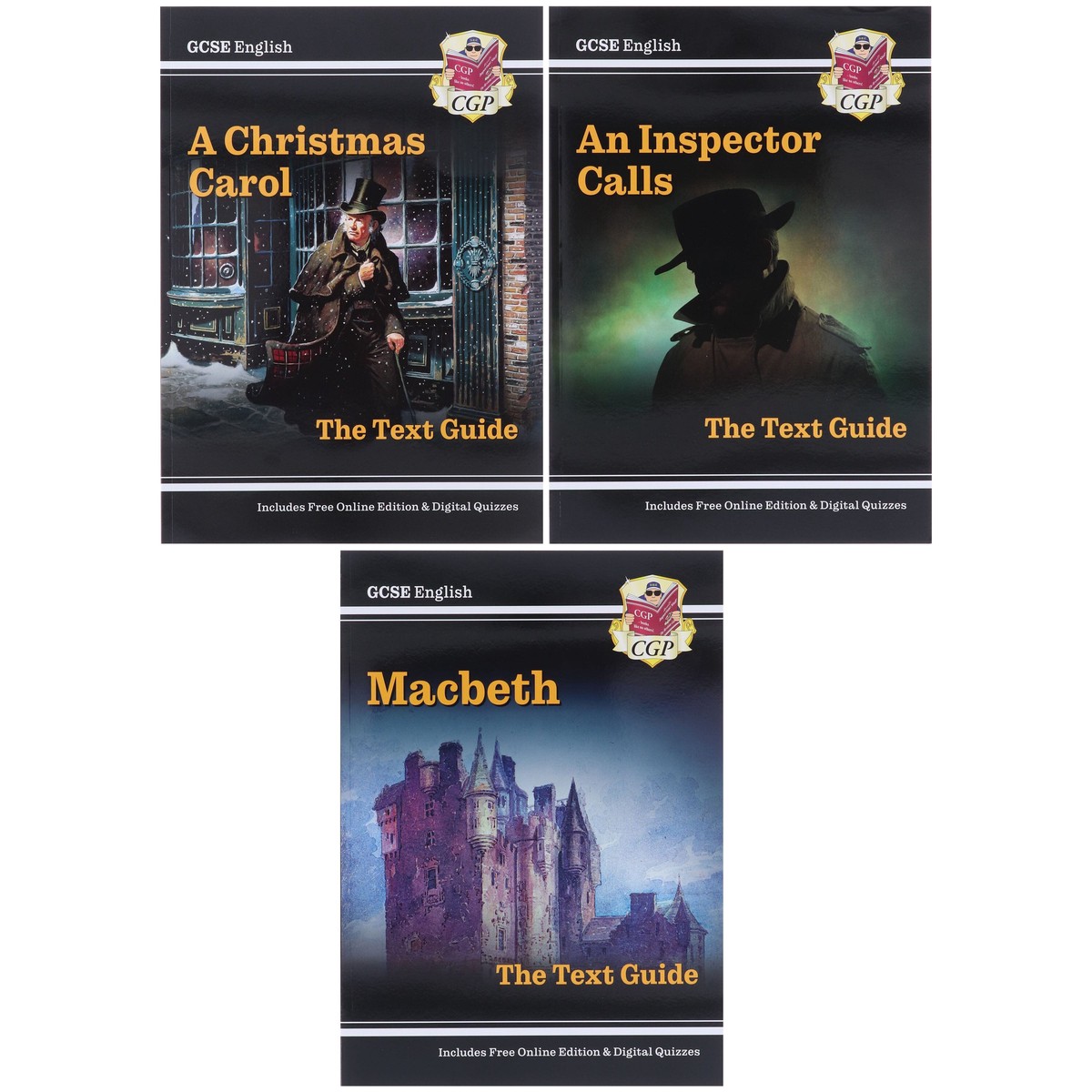 CGP GCSE English Literature Text Guide Collection 3 Books Set – Paperback (Includes Online Edition & Quizzes)