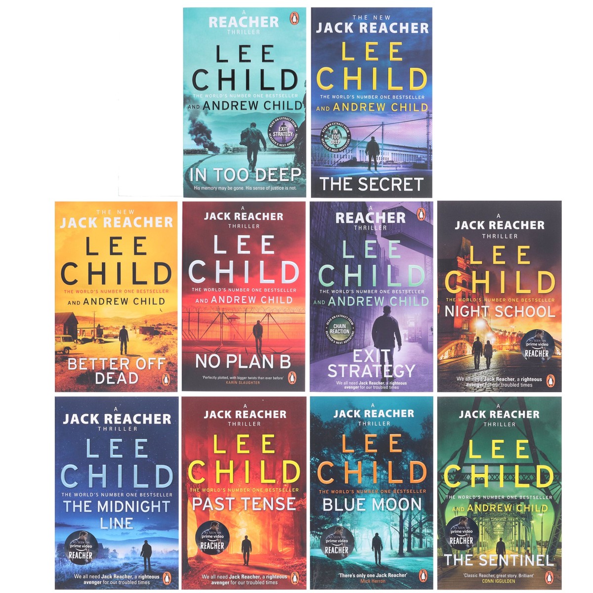 Jack Reacher Thrillers (Book 21-30) by Lee & Andrew Child 10 Books Collection Set - Fiction - Paperback