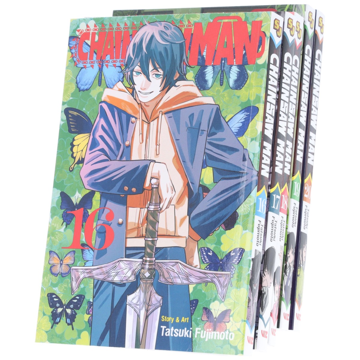 Chainsaw Man Volume 16-20 by Tatsuki Fujimoto: 5 Books Collection Set - Manga - Paperback