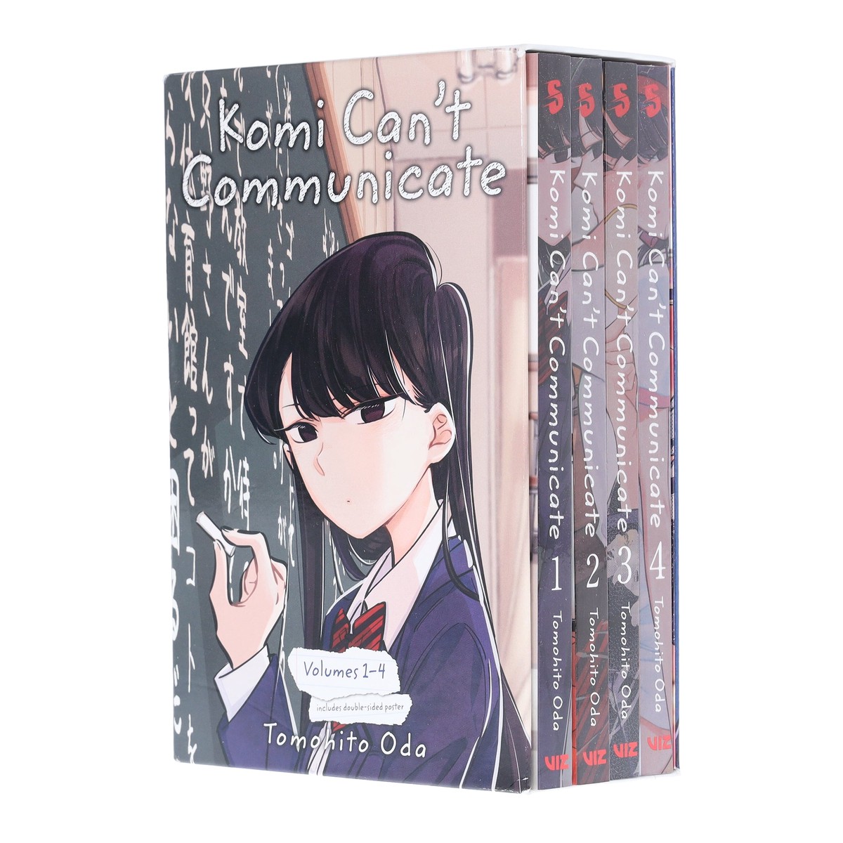 Komi Can't Communicate (Volumes 1-4) by Tomohito Oda 4 Books Collection Box Set (Includes Double-Sided Poster)- Manga - Paperback
